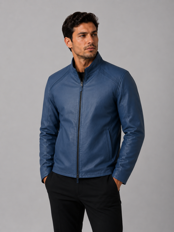 SILVIO LEATHER™ Çift Tonlu Çift Taraflı Ceket – Premium Sürüm