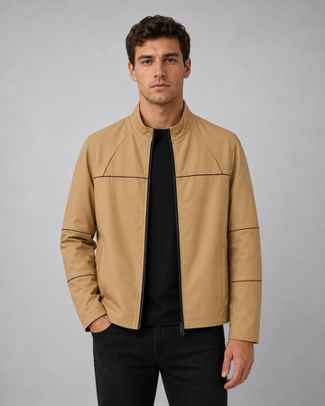 SILVIO LEATHER™ Sarı Çift Taraflı Ceket – Premium Edition