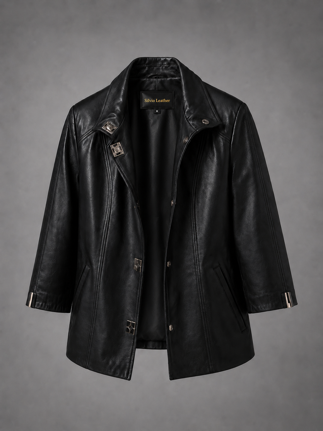 SILVIO LEATHER™ Kadın Krem Deri Ceket – Özel Tasarım