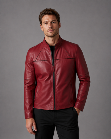 SILVIO LEATHER™ Bordo Çift Taraflı Ceket – Premium Edition